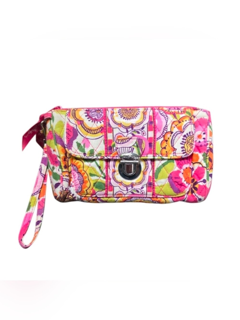 Vera Bradley Clementine Pushlock Clutch Wallet Wristlet Size 8 x 5 x 1.5